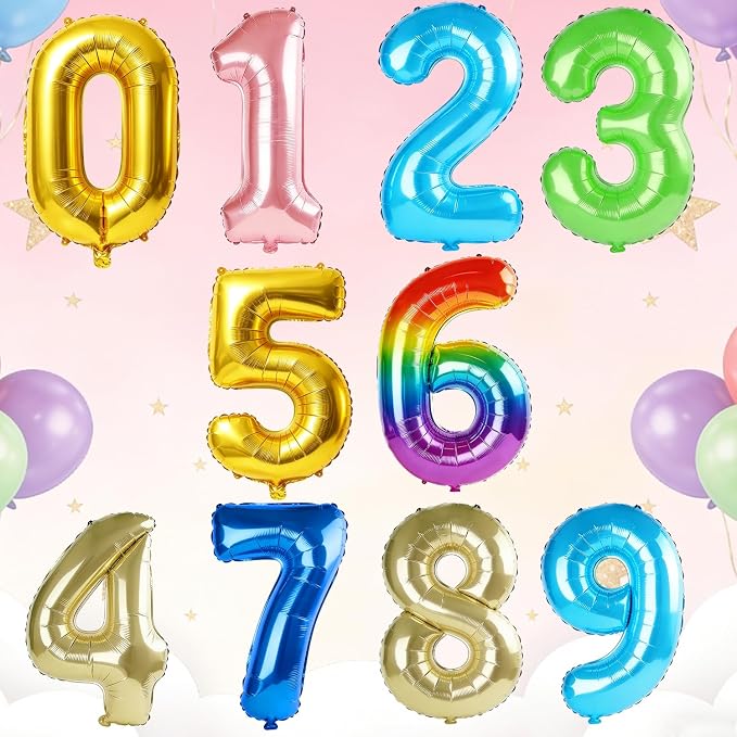 40 Inch Number 67 Balloons for 67th Birthday Party Decorations, 0-100 Fruit - Image 6