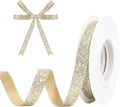 Matte Gold Metallic Glitter Ribbon by HISWAN