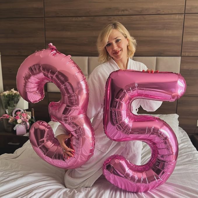Pink 6 Balloon - Number Balloon 40 Inch, 6th Pink Birthday Decorations | Large - Image 3