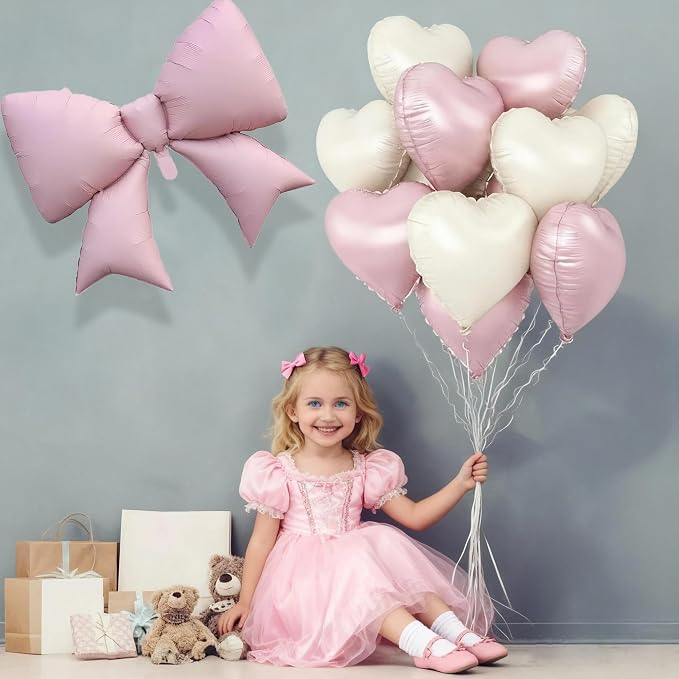 LilyZheng Pastel Pink Number 9 Foil Balloon Set - Image 4
