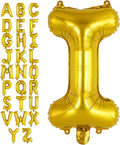 Gold Letter I Balloons, 40 Inch Large Foil Letter Balloons, Custom Phrase by YOTHORN
