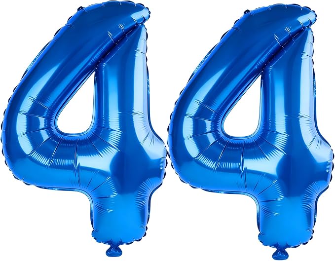 40 Inch Number 44 Balloons for 44th Birthday Party Decorations, 0-100 Dark Blue by FOBELEC