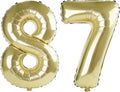 40 Inch Number 87 Balloons for 87th Birthday Party Decorations, 0-100 Champagne by FOBELEC