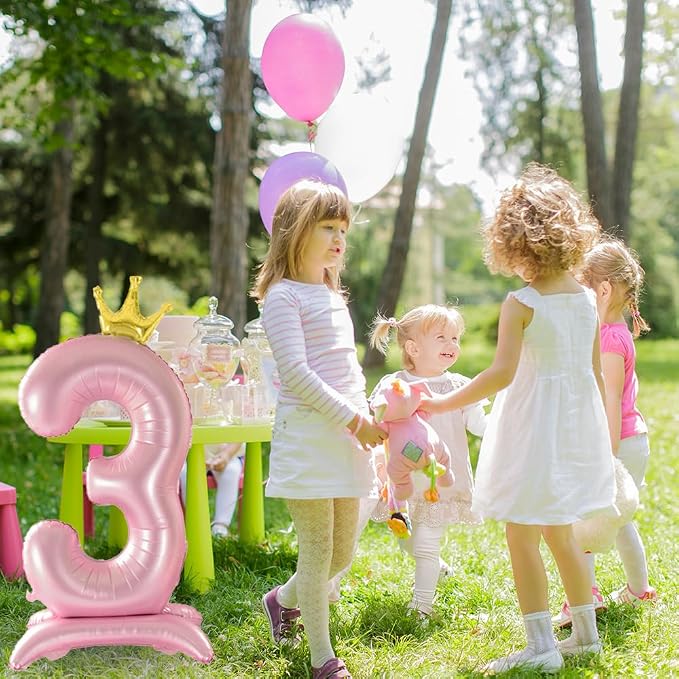 42 Inch Pink Foil Number 7 Balloon, 7th Pink Birthday Decorations | Giant - Image 6