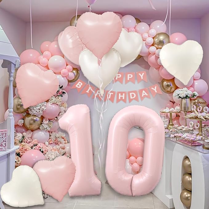 Pink 25 Balloon Number Pastel Pink 25th Birthday Party Decorations - Image 5