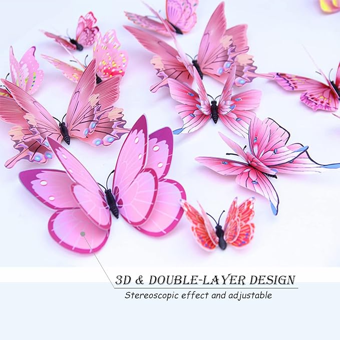 OPSEAM 3D Butterfly Wall Decor Butterfly Decorations Stickers - Image 5