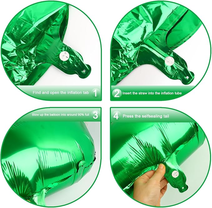 Green 40 Inch 10 100 Number Balloons, 10 100 Decorations - Image 4