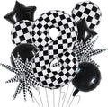 TONIFUL 8th Birthday Balloons Kit 40 Inch Checkered Number 8 Foil Balloon | by TONIFUL