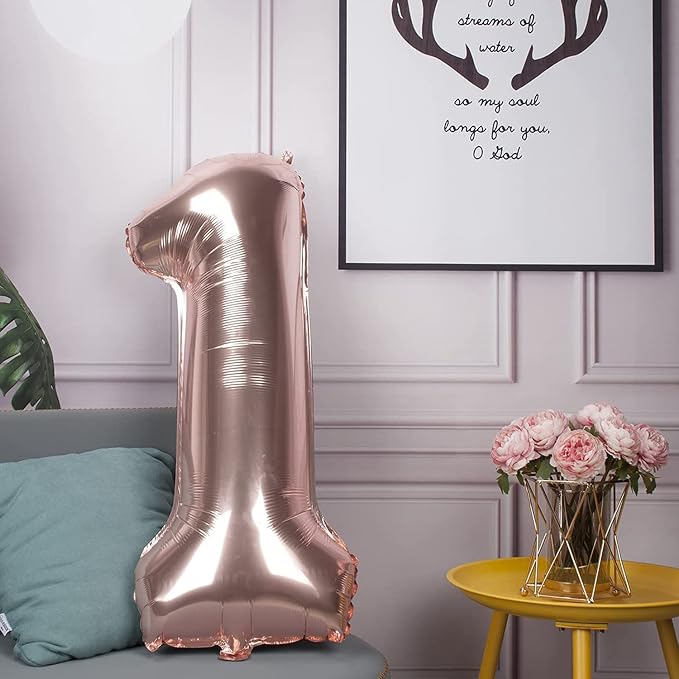 Rose Gold 16 Number Balloons Big Giant Jumbo Large Number 16 Foil Mylar Balloons - Image 4