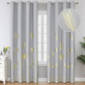 Light Grey Blackout Curtains 84 Inches Long, Light Blocking Thermal Insulated by ESTELARTEXTILER