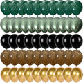 Green and Brown Balloon, Metallic Avocado Tan Chrome Gold Balloons by TAOYE