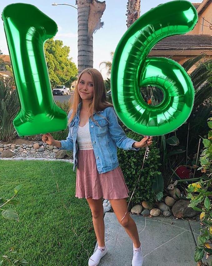 Number 25 Balloon 40Inch for 25th Year Old Birthday Decoration, Dark Green | - Image 3