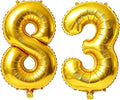 40 Inch Number 83 Balloons for 83rd Birthday Party Decorations, 0-100 Gold by FOBELEC
