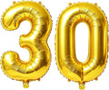 40 Inch Number 30 Balloons for 30th Birthday Party Decorations, 0-100 Gold by FOBELEC