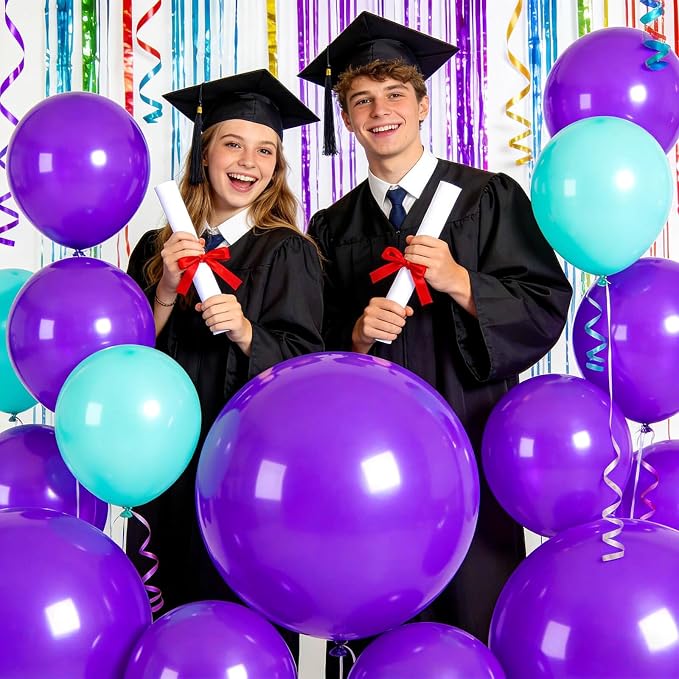 32Pcs Purple Big Balloons 18 Inch, Round Large Latex Party Balloons - Image 5