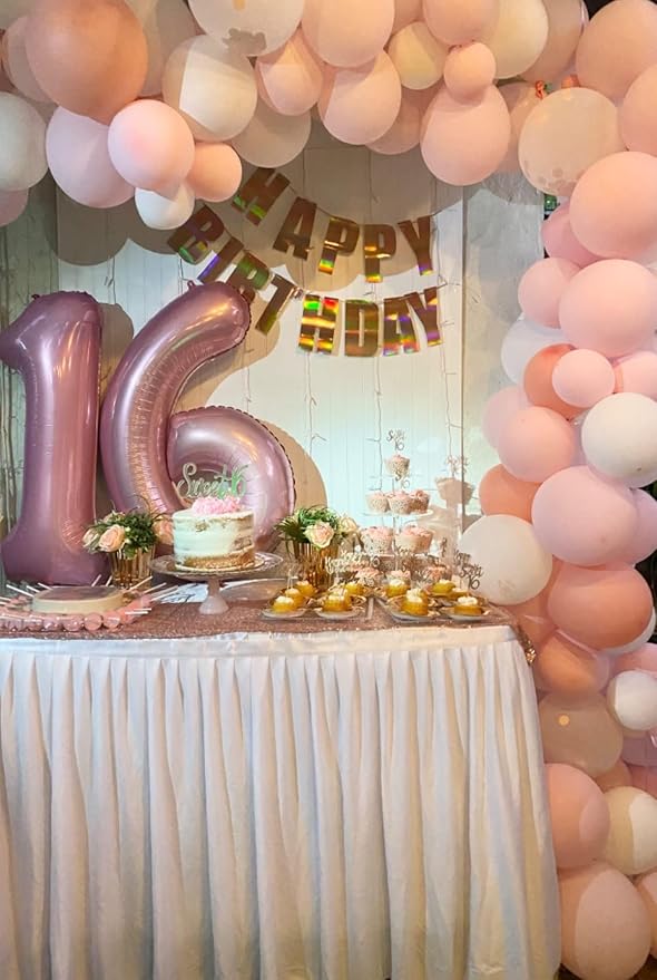 Number 12 Balloon 40Inch for 12 Year Old Birthday Decorations, Pearl Pink | - Image 2