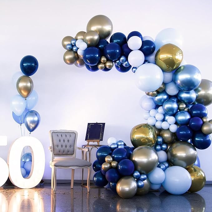 RUBFAC 87pcs Navy Blue Balloons Different Sizes 18 12 10 5 Inches, Premium - Image 8