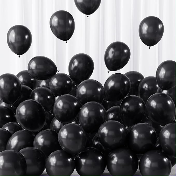 RUBFAC Black Balloons, 2026 International Football Game Decor, Graduation by RUBFAC