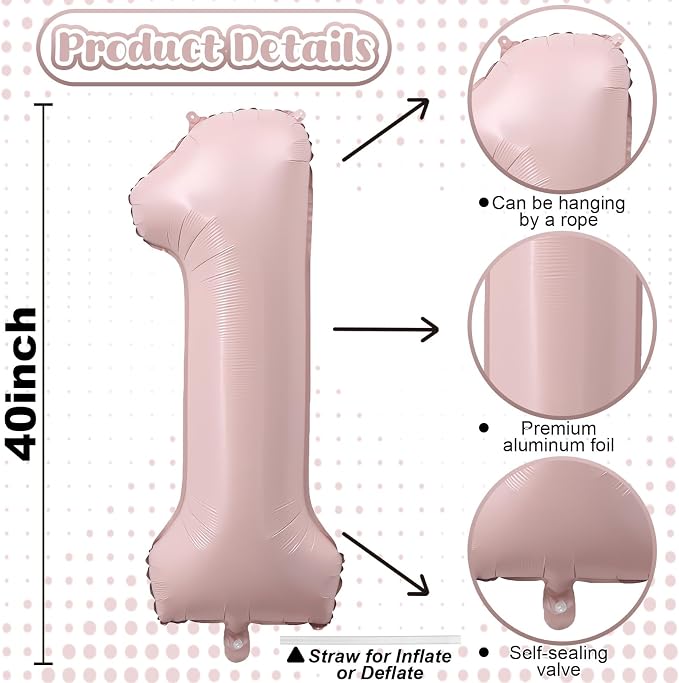 Light Pink 14th Birthday Balloon - Image 2