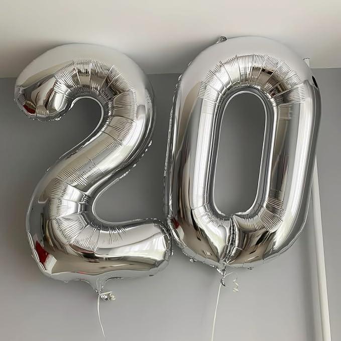 Silver 7 Balloon, 40 Inch Number 7 Balloon, 7 Birthday Balloon Decorations - Image 4