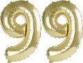 40 Inch Number 99 Balloons for 99th Birthday Party Decorations, 0-100 Champagne by FOBELEC