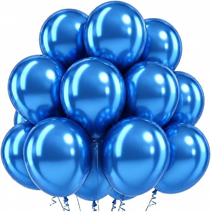 Metallic Blue Balloons by Togvu