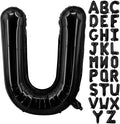 Lovoir 40 Inch Large Black Letter U Balloons Big Size Jumbo Mylar Foil Helium by Lovoir