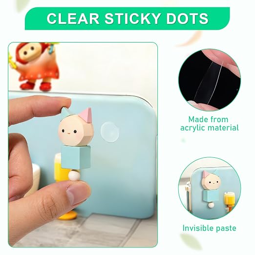 1240pcs Double Sided Sticky Dots, Mini Clear Glue Adhesive Dots Balloon Sticky - Image 3