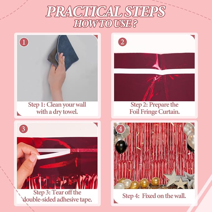 DECOCKRAT 2 Pack Foil Fringe Backdrop - Image 2