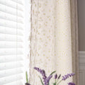 ENJOYBRIDAL Daisy Floral Curtains 63 Inch Length 4 Panels Short Drapes Tassel by ENJOYBRIDAL