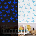 SAOROPEB Glow in The Dark 3D Butterfly 24 Pcs Blue Butterfly Stickers | 3 Sizes by SAOROPEB