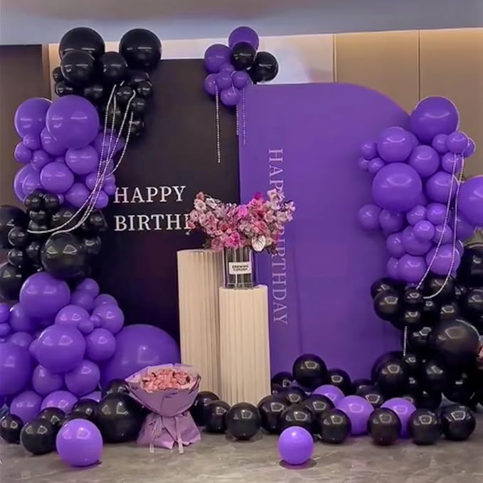 134Pcs Purple Balloons Different Sizes 5 10 12 18 Inch Purple Balloon Garland - Image 5