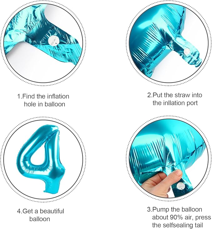 7 Balloon Number 40 Inch Light Blue - Image 6