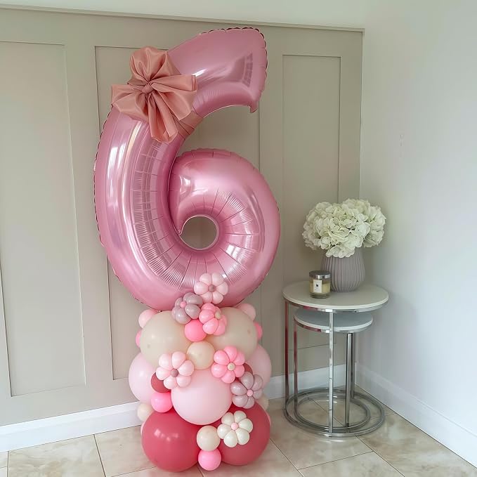 Pastel Pink 30 Balloon Number, 40 Inch Light Pink 30 Balloons Large Helium Foil - Image 4