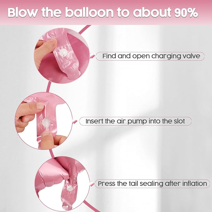 8 Balloon - Pink with Crown Birthday Number Balloons, 40 Inch Decorations | - Image 6