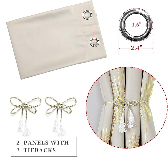Room Darkening Curtains for Bedroom 108 inch Long - Image 4
