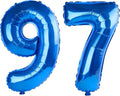 40 Inch Number 97 Balloons for 97th Birthday Party Decorations, 0-100 Dark Blue by FOBELEC