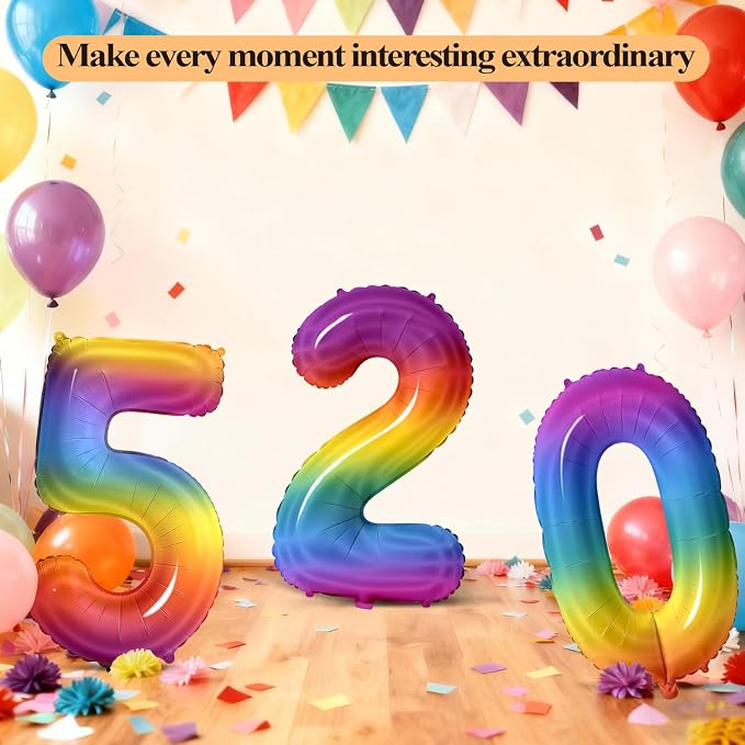 Number 69 Balloons for 69th Birthday Party Decorations, 0-100 Large No.69 - Image 6
