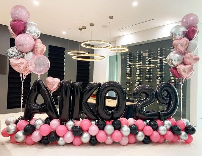 Black Letter K Balloons, K Balloon 40 Inch K Balloon Letter - Image 4