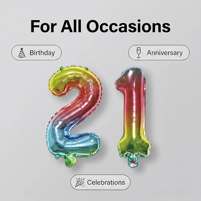 Number 18 Balloon Foil Mylar Balloons - Image 3