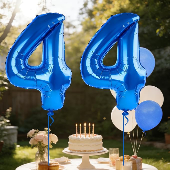 40 Inch Number 44 Balloons for 44th Birthday Party Decorations, 0-100 Dark Blue - Image 3