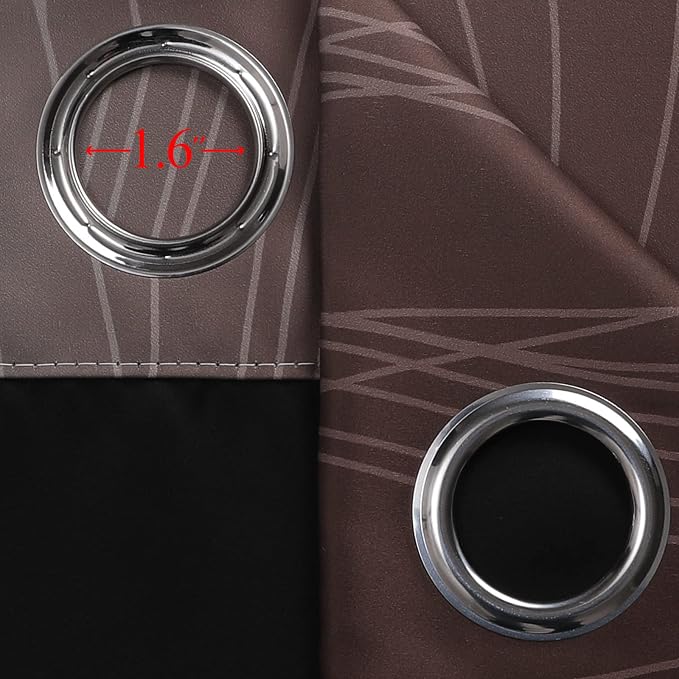 Brown and Teal Ombre Blackout Curtains 63 Inches Long - Image 7