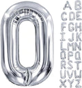 40 Inch Silver Letter Balloon, Large Foil Alphabet Balloons Birthday by Aeniaza