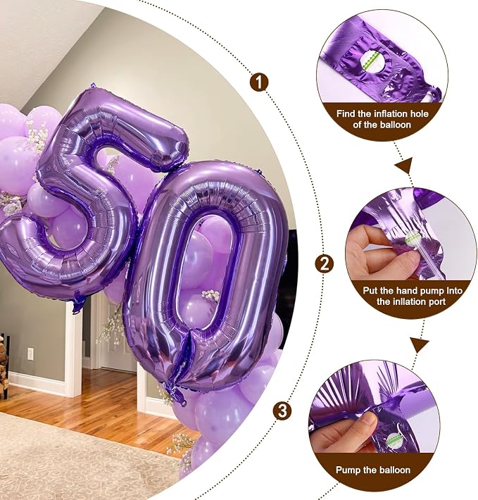 Number Balloons 27 Balloon 40 inch Purple - Image 6