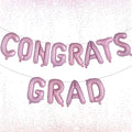 16 Inch Pink Congrats Grad Banner Balloons, Graduation Decorations 2026 by KALOR