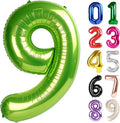 9 Balloon - Light Green Birthday Number Balloons, 40 Inch Party Decorations | by ALPHADELTAPI