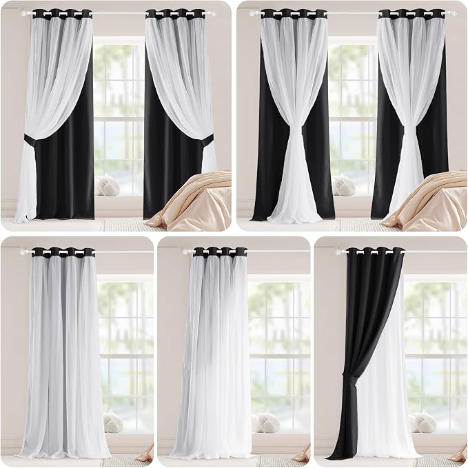 PONY DANCE Black Blackout Curtains - Image 7