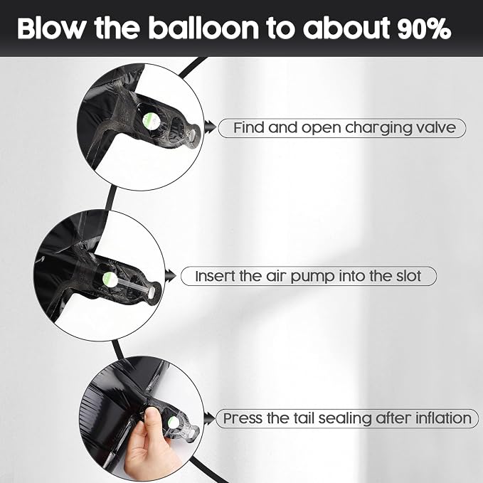 6 Balloon - Black Birthday Number Balloons, 40 Inch Decorations Men Women | - Image 6