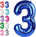 Navy Blue Number 3 Balloon 40 inch, 3rd Birthday Party Balloons Decorations | by Upgesy