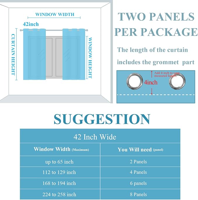 Brown and Teal Room Darkening Blackout Curtains 84 Inch Length 2 Panels Set - Image 9